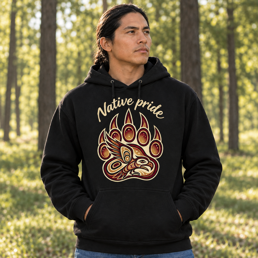 Bear Claw Pride Native American-Inspired 2D Hoodie HDm037
