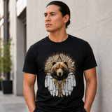 Bear Dreamcatcher Feather Native American-Inspired 2D T-Shirt TSm009
