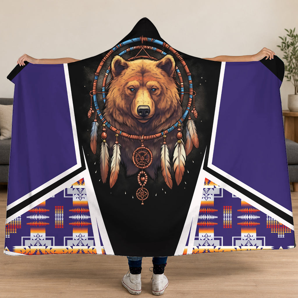 Bear Dreamcatcher Native American-Inspired Hooded Blanket GB-HW000623