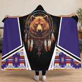 Bear Dreamcatcher Native American-Inspired Hooded Blanket GB-HW000623