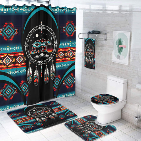 Bear Dreamcatcher Native American Bathroom set DS260731M04