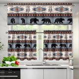 Bear Dreamcatcher Native American Curtain Valance and Kitchen Tiers Set DS260710M04