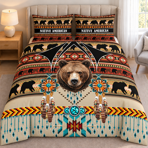 Bear Trail Geometric Native American-Inspired Bedding Set SH251118M03