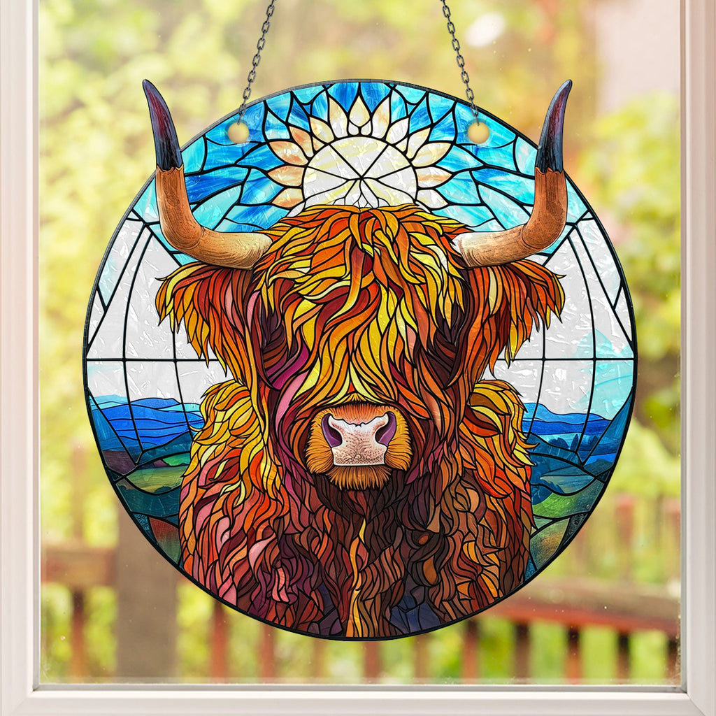 Bison Native American Custom Shape Water Ripple Acrylic Hanging Ornament
