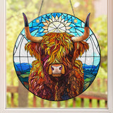 Bison Native American Custom Shape Water Ripple Acrylic Hanging Ornament