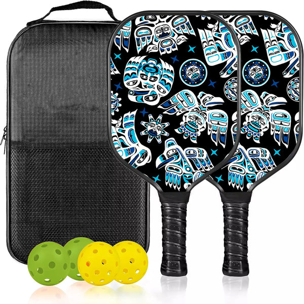 Blue Animals in Northwest Native American Pickleball Rack – Powwow Store