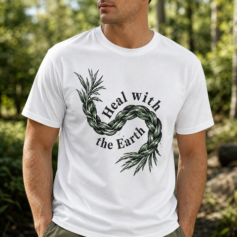 Braided Sweetgrass Earth Healing Native American-Inspired 2D T-Shirt TSm044