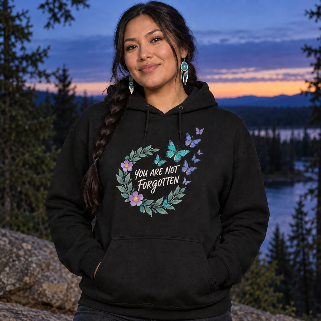 Butterfly Sage Wreath Native American-Inspired 2D Hoodie HDm016