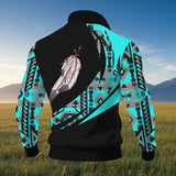 CBT0024 Feather Native American Thick Knit Fleece Jacket