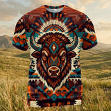 CCS0007v2 Bison Native American 3D T-shirt