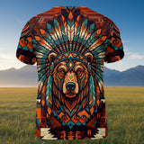 CCS0007v3 Bear Chief Native American 3D T-shirt