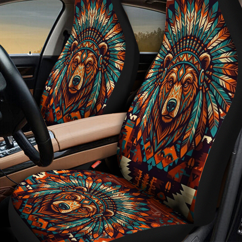 CCS0007v3 Bear Chief Native Car Seat Cover