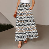 CLP00012 Native American Women Ruffled Wide-Leg Pants