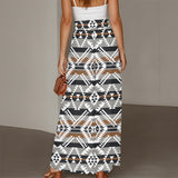 CLP00012 Native American Women Ruffled Wide-Leg Pants