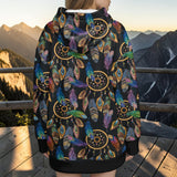 CLP00021 Dreamcatcher Native American Women Knitted Hooded Jacket