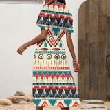 CLP0002 Native American Women Shirt Dress with Waist Tie