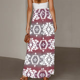 CLP00037 Native American Women Ruffled Wide-Leg Pants