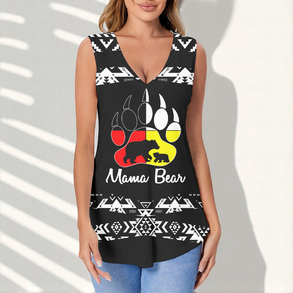 COMB2047 Mama Bear Native American Women Sports Vest