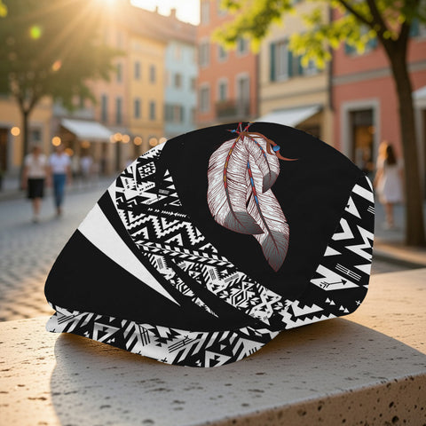 COMB2067 Feather Native American Jeff Cap