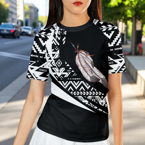 COMB2071 Native American Women Short-sleeve Rash Guard