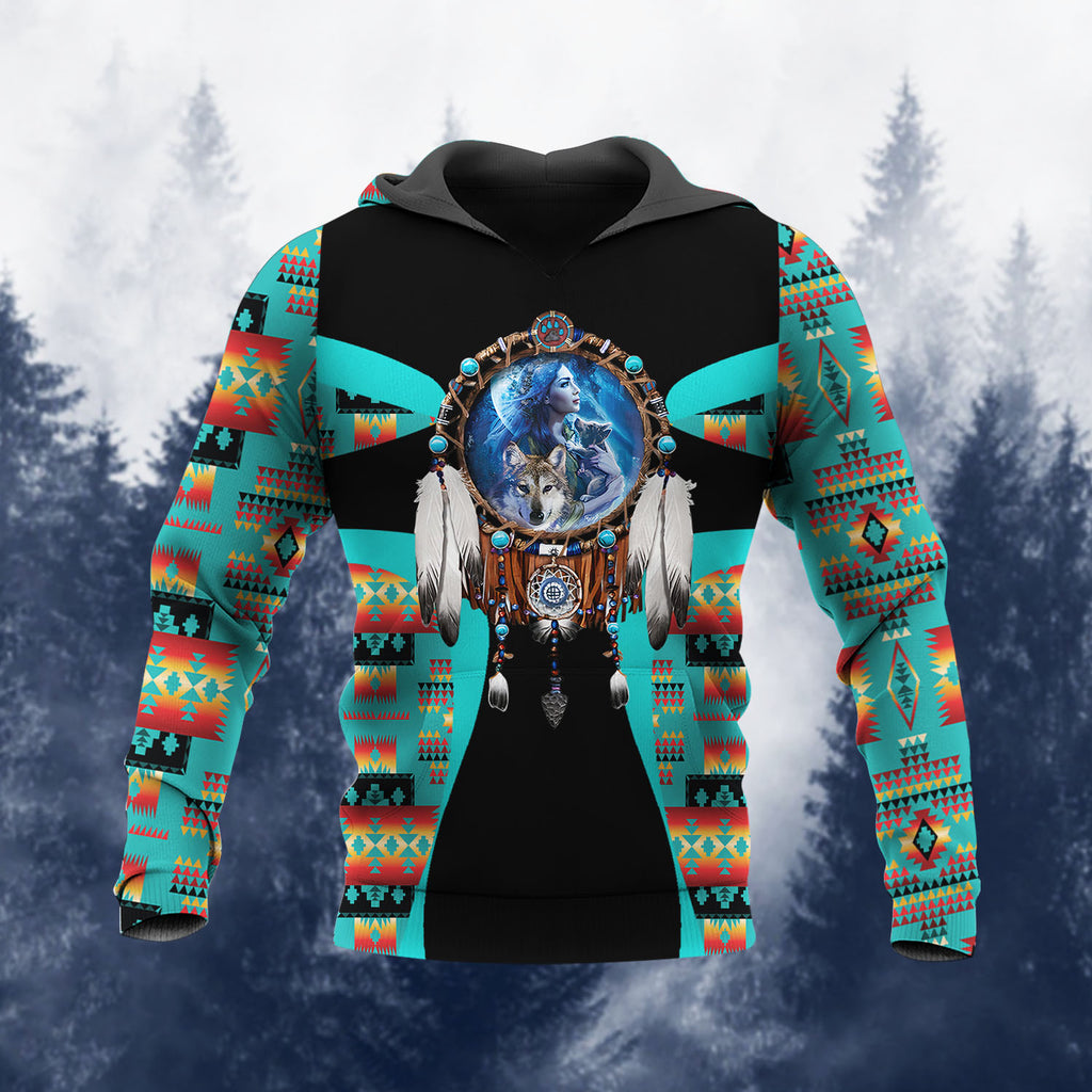 COMB2104 Dreamcatcher Native American Pride 3D Hoodie