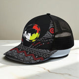 CP250723M09 Medicine Wheel Bison Native American Unisex Trucker Hat With Black Half-mesh