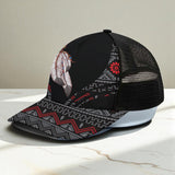 CP250723M12 Feather Native American Unisex Trucker Hat With Black Half-mesh