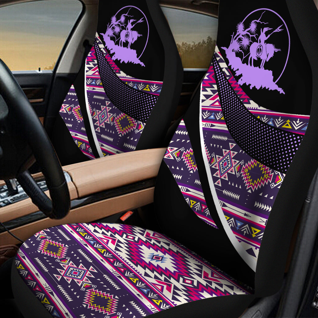 CS250117M13 Purple Brave Warrior Native Car Seat Cover