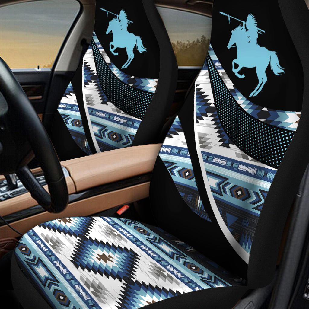 CS250117M16 Blue Brave Warrior Native Car Seat Cover