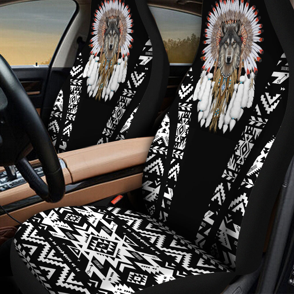 CS260121M01 Wolf Chief Native American Car Seat Cover