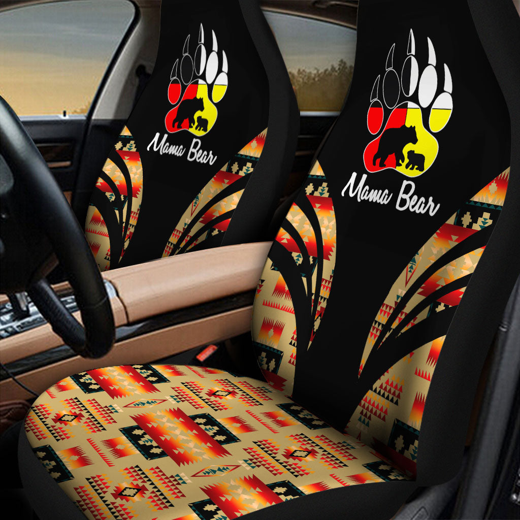 CS260121M14 Mama Bear Native American Car Seat Cover