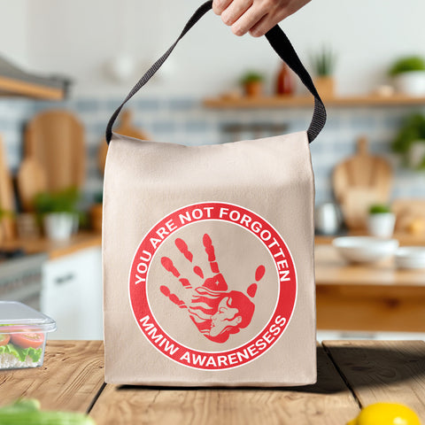 CVLBVN-M01 You Are Not Forgotten Native American Canvas Lunch Bag