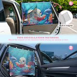 20190522_M07 Running Horses Native American Car Side Window Sunshades