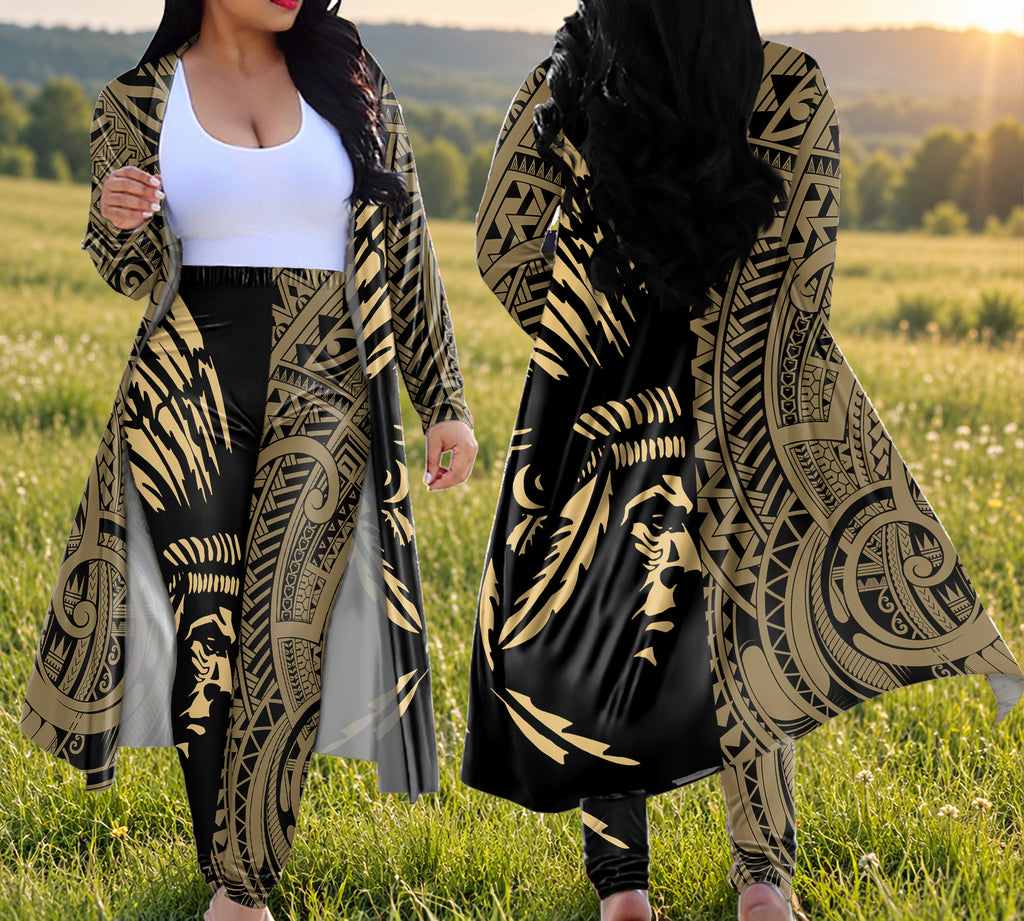 Chief Native American-Inspired Cardigan Coat Long Pant Set DS250731M03v7