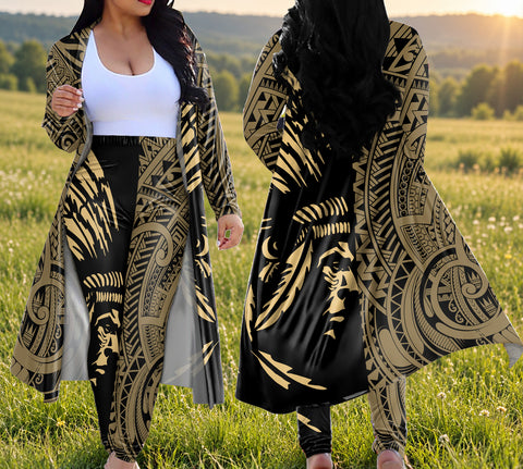 Chief Native American-Inspired Cardigan Coat Long Pant Set DS250731M03v7