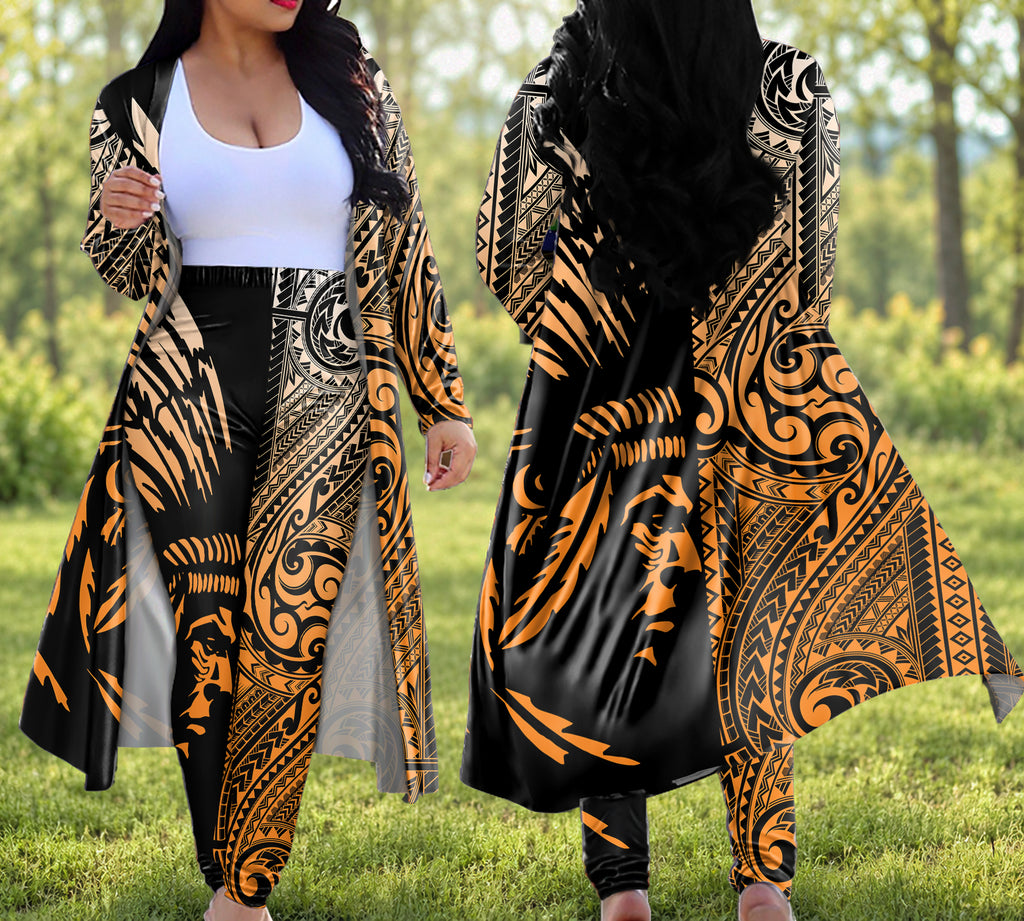 Chief Native American-Inspired Cardigan Coat Long Pant Set DS250801M04v2