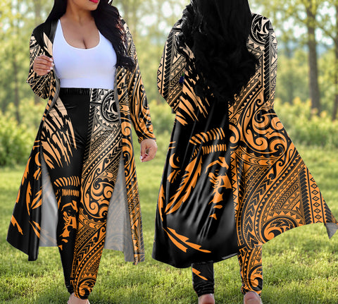 Chief Native American-Inspired Cardigan Coat Long Pant Set DS250801M04v2