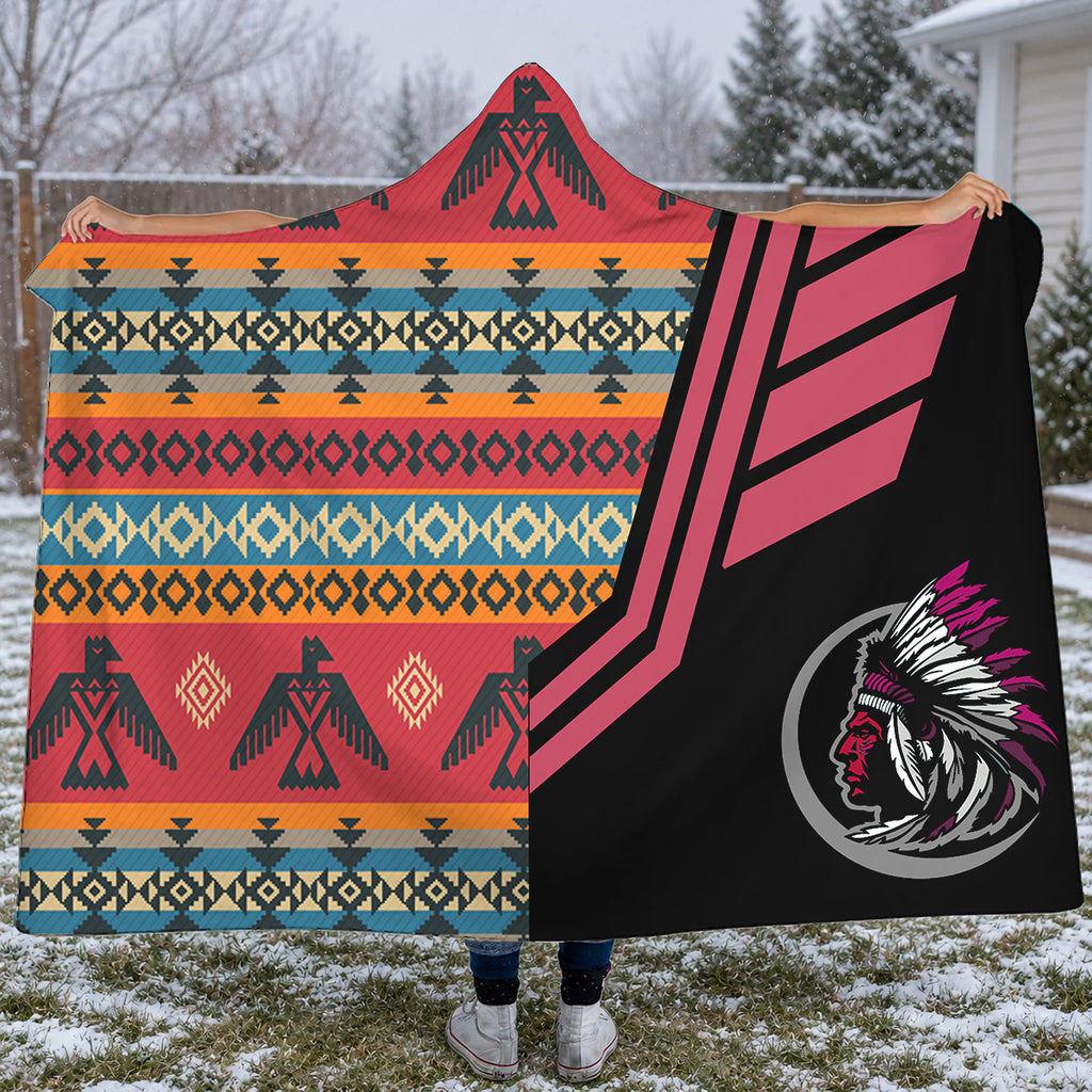 Chief Thunderbird Native American-Inspired Hooded Blanket GB-HS00076