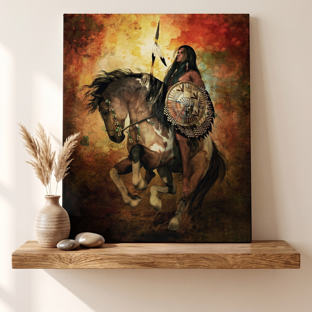 Chief Warrior Native American Canvas Wall GB-NAT00154