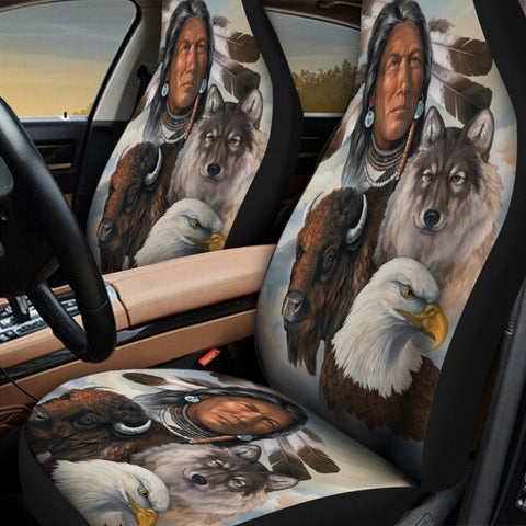 Chief and Animals S Native American-Inspired Car Seat Cover – DS260429M01