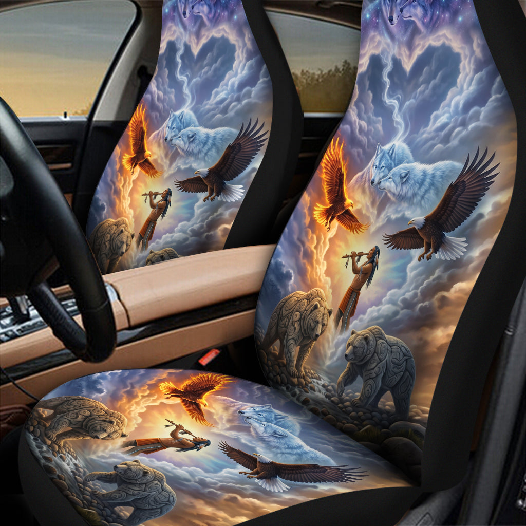 Chief and Animals Native American Car Seat Covers DS260506M02