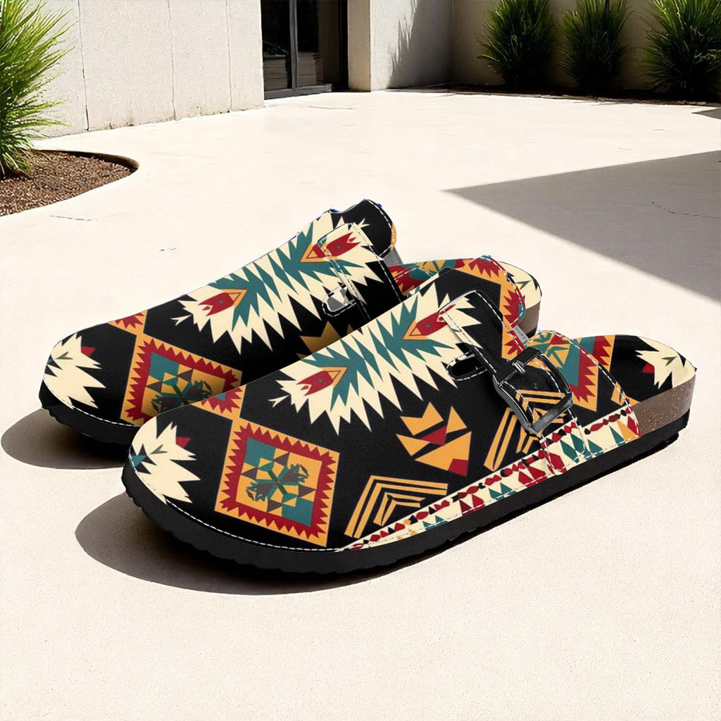 DS250424M01 Native American Classic Clog Sandals