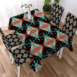 DS250424M02 Native American 5pcs Dining Table Set - Tablecloth and Chair Cover
