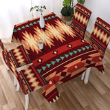 DS250425M03 Native American 5pcs Dining Table Set - Tablecloth and Chair Cover