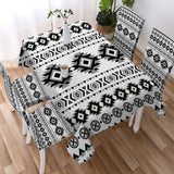 DS250425M06 Native American 5pcs Dining Table Set - Tablecloth and Chair Cover