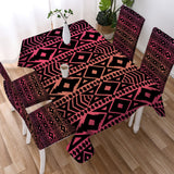 DS250425M08 Native American 5pcs Dining Table Set - Tablecloth and Chair Cover