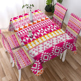 DS250425M10 Native American 5pcs Dining Table Set - Tablecloth and Chair Cover