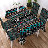 DS250425M13 Native American 5pcs Dining Table Set - Tablecloth and Chair Cover