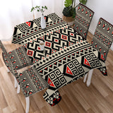 DS250425M15 Native American 5pcs Dining Table Set - Tablecloth and Chair Cover