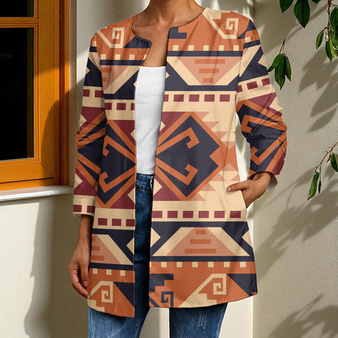 DS250425M29 Native American Women Faux Sweater Cardigan